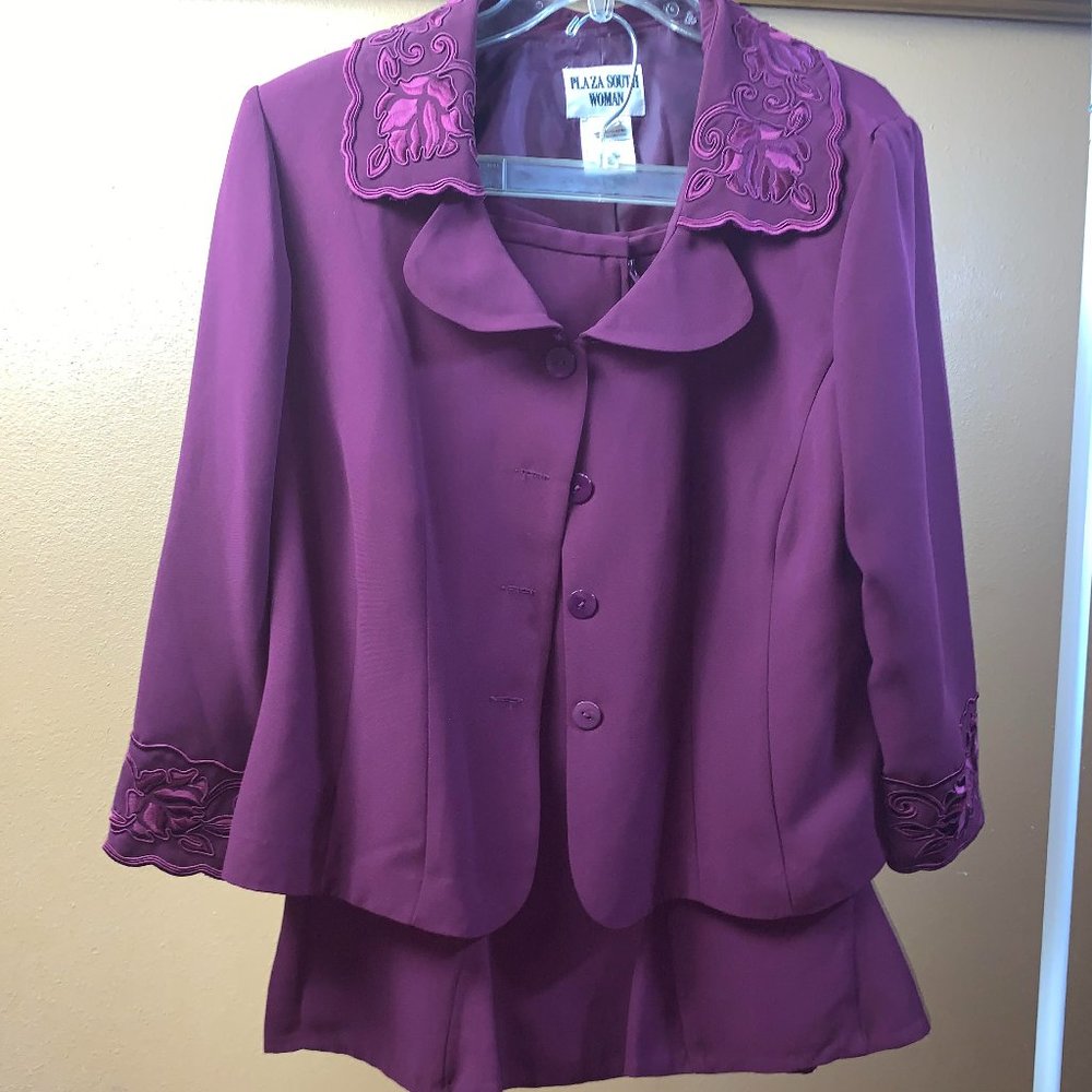 Purple Suit By Plaza South Woman